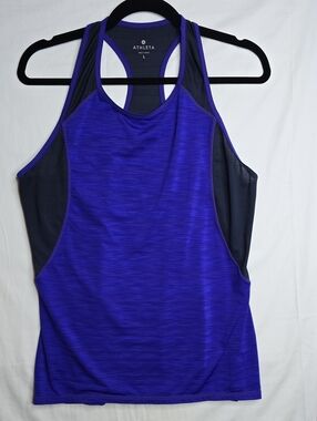 Athleta Activewear Vibrant Heathered Purple Tank Top
